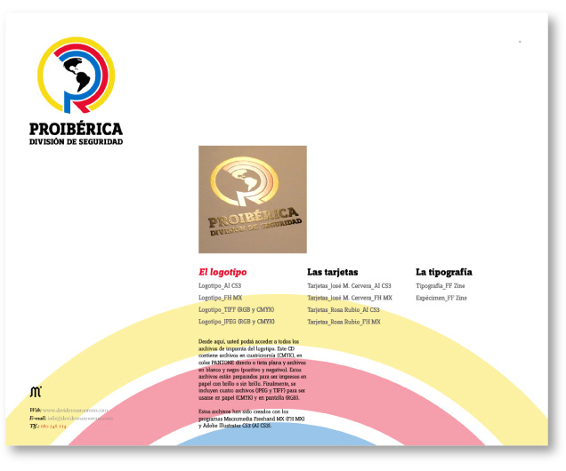 pantalla de la home del CD interactivo